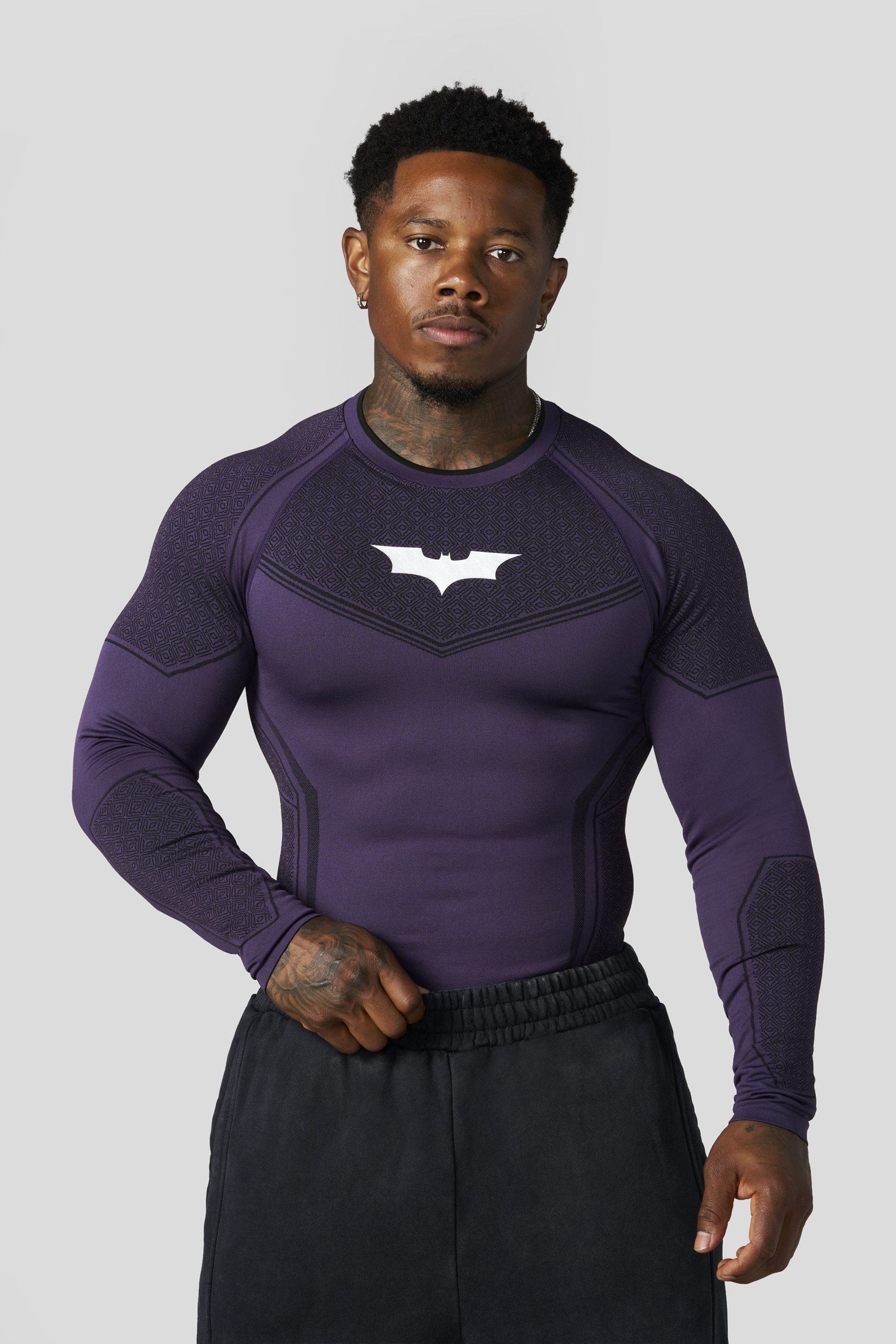 8004 - Batman Compression Longsleeves - Purple Limited Edition - APP ONLY - Image 7