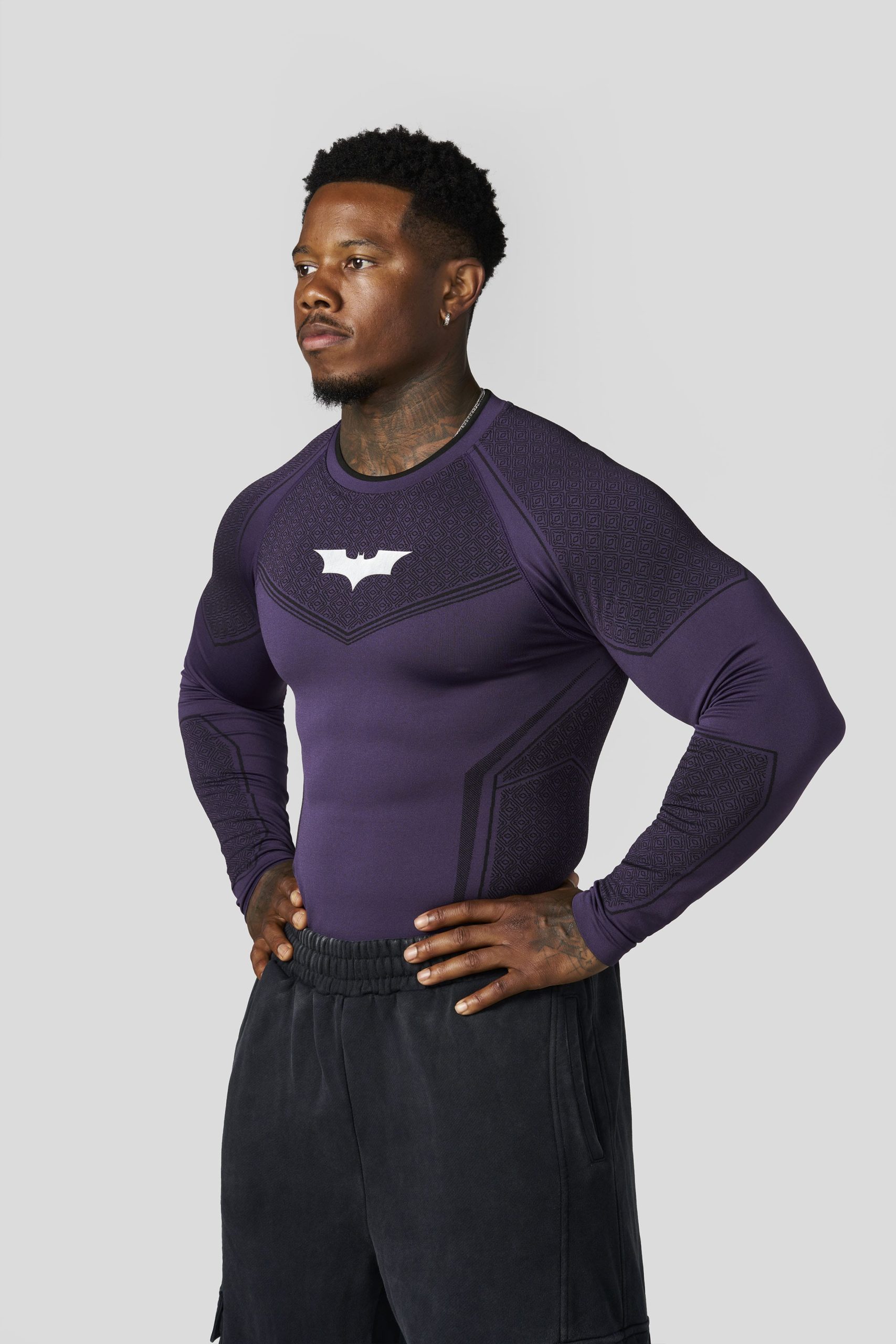 8004 - Batman Compression Longsleeves - Purple Limited Edition - APP ONLY - Image 8