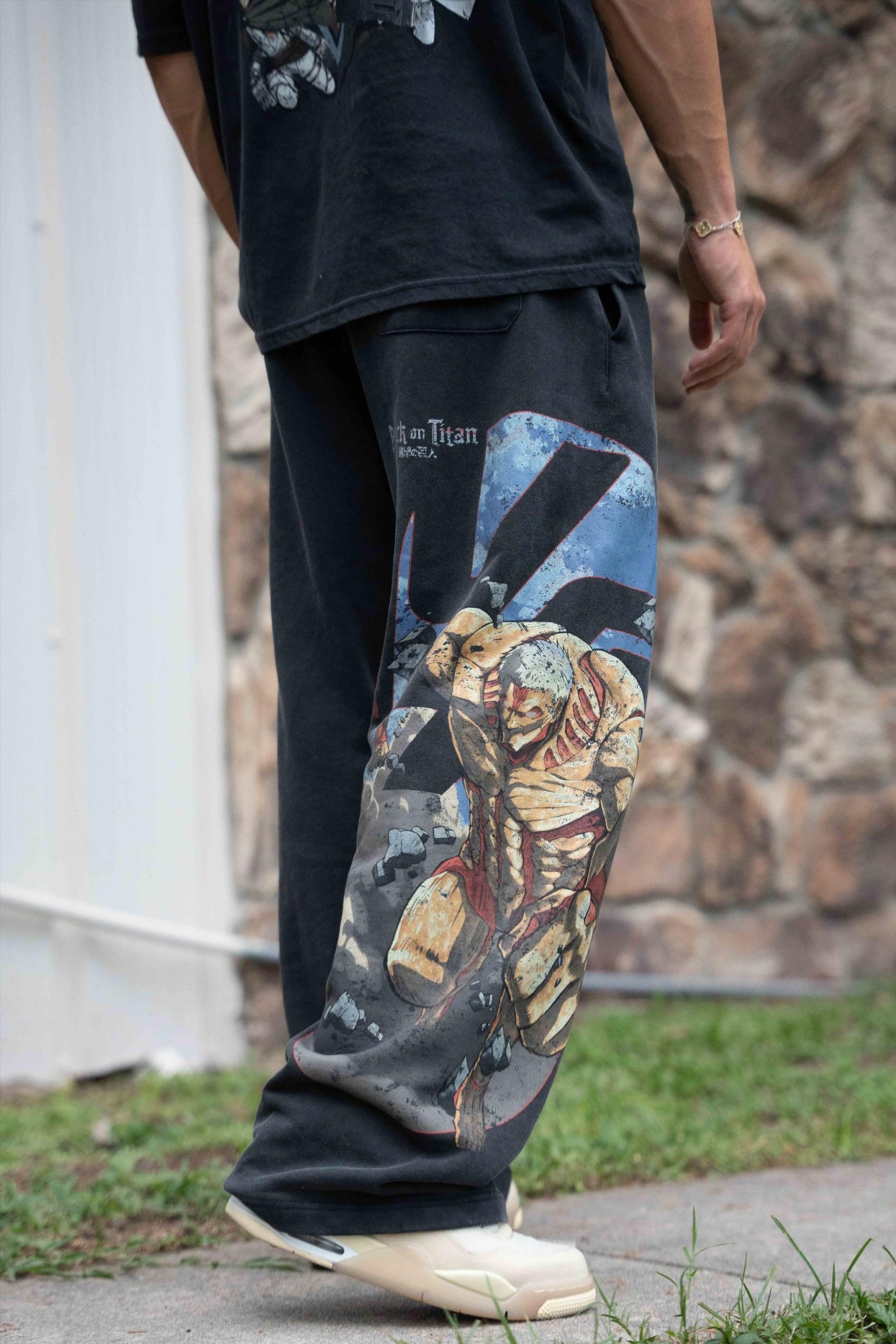 2128 - AOT? x YLA Baggy Joggers - Image 2