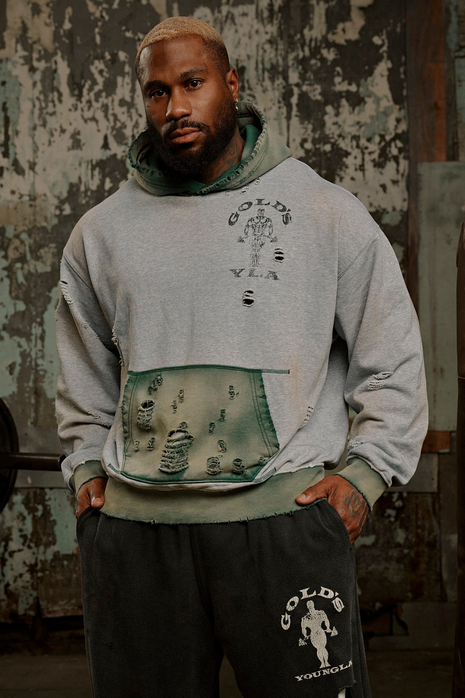 5168 - Gold's Iron Legacy Distress Hoodies
