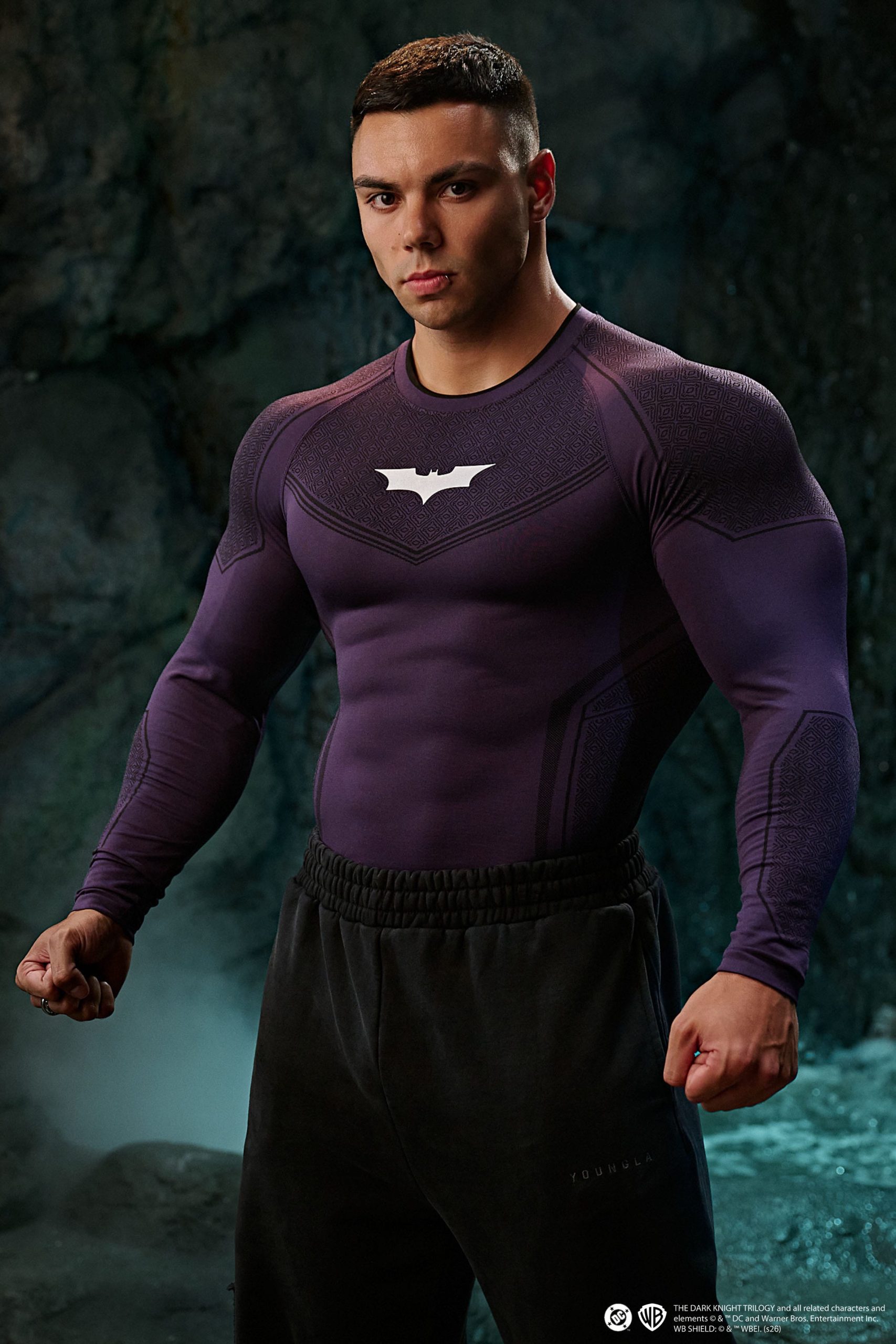 8004 - Batman Compression Longsleeves - Purple Limited Edition - APP ONLY - Image 4